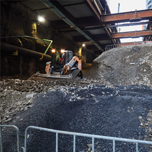 CRRL is using recycled  materials for backfill at its Albert Street tunnel site.